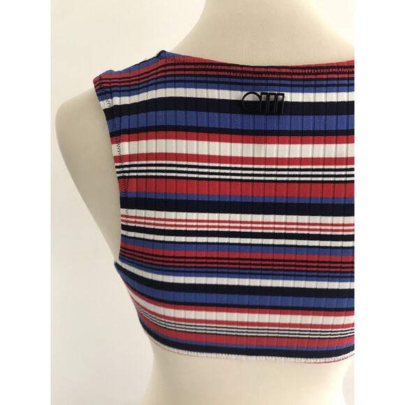 Solid & Striped Bikini Top The Cleo Striped Ribbed Pullover Swimwear - Picture 8 of 9